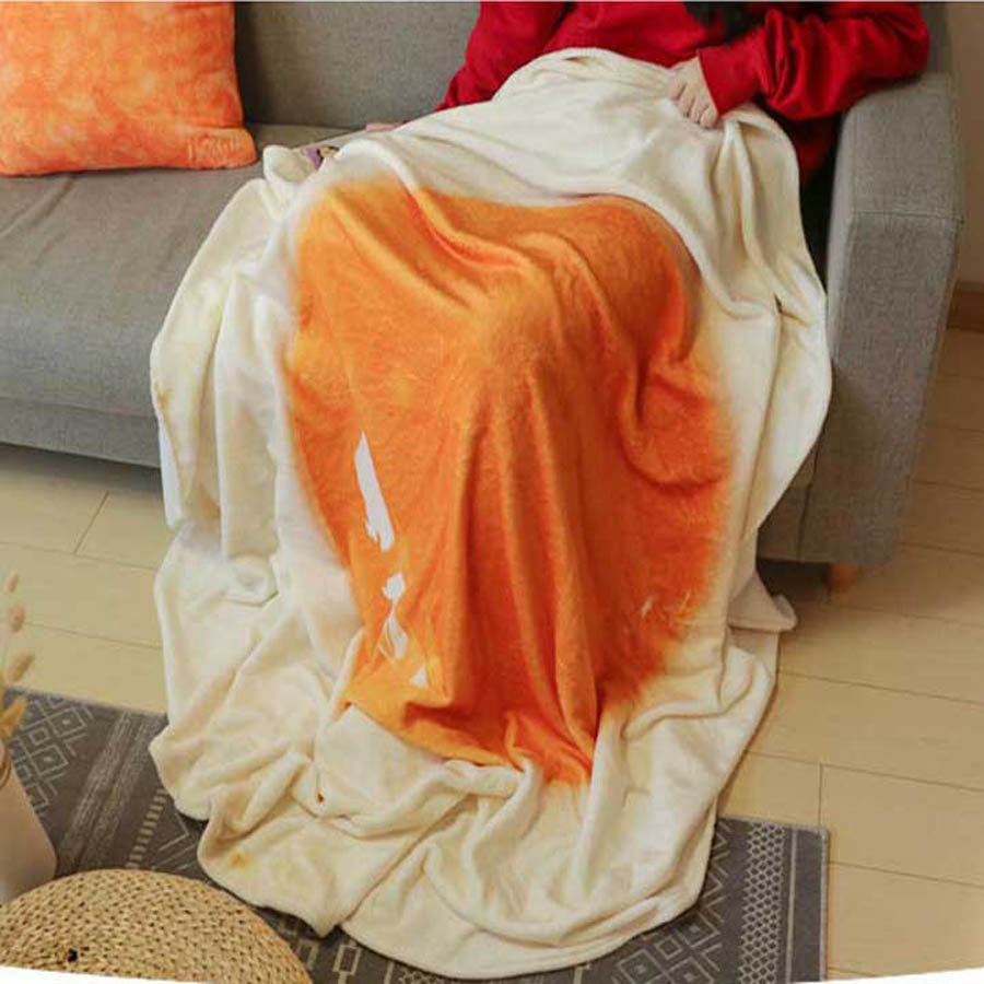 WOSTAR Soft Warm Flannel Burrito Blankets 280Gsm Round Shape throw blankets Coral Fleece Tortilla Nap Wrap travel egg Blankets